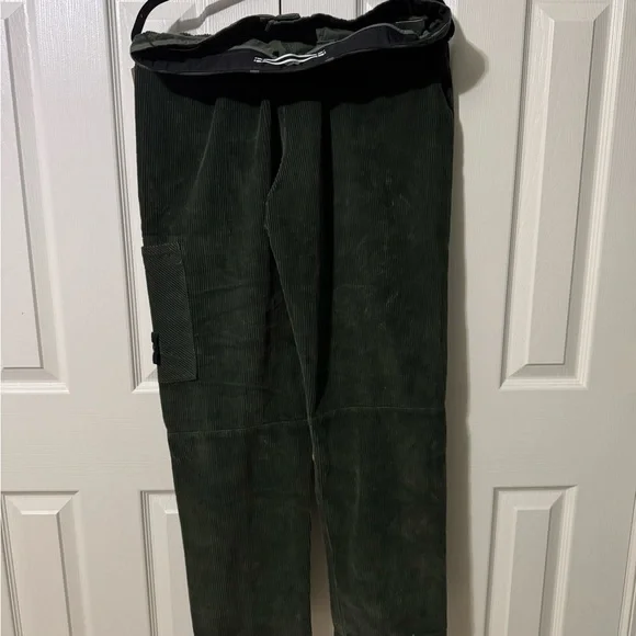 Stone Island Men's Green Corduroy Pants